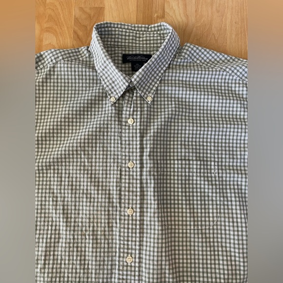 Brooks Brothers Plaid Men's Button Down Shirt Size XXL Green/White Long Sleeve - Picture 7 of 10